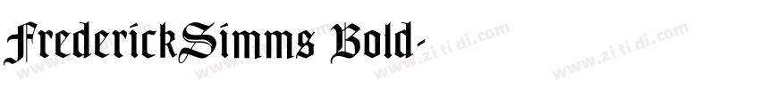 FrederickSimms Bold字体转换